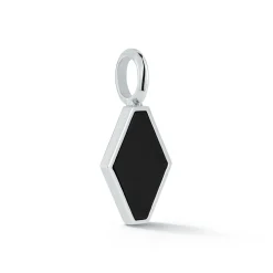 DORA STERLING SILVER AND BLACK SPINEL ORIGAMI PENDANT