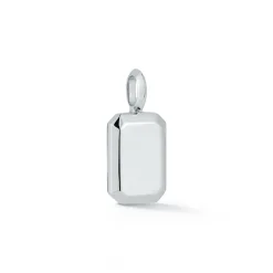 DORA STERLING SILVER AND BLACK SPINEL TABLET PENDANT