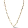 GARNETT 18K GOLD OVAL CHAIN LINK NECKLACE
