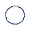 GARNETT 18K ROSE GOLD AND LAPIS BEAD BRACELET