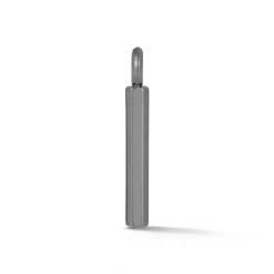 GRANT BLACK STERLING SILVER HEXAGON BAR PENDANT