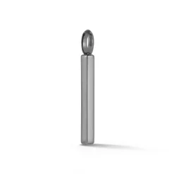 GRANT BLACK STERLING SILVER HEXAGON BAR PENDANT