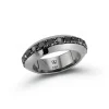 GRANT 18K BLACK GOLD AND BLACK DIAMOND ANGLED BAND RING