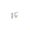 GRANT 18K DIAMOND KNIFE EDGE HUGGIE EARRINGS
