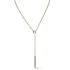 GRANT 18K GOLD AND CHAMPAGNE DIAMOND BAR NECKLACE