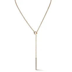GRANT 18K GOLD AND DIAMOND BAR NECKLACE