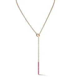 GRANT 18K GOLD AND SAPPHIRE BAR NECKLACE