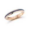 GRANT 18K GOLD AND SAPPHIRE ANGLED BANGLE BRACELET