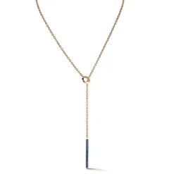 GRANT 18K GOLD AND SAPPHIRE BAR NECKLACE