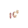 GRANT 18K SAPPHIRE KNIFE EDGE HUGGIE EARRINGS