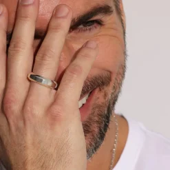 GRANT STERLING SILVER ANGLED BAND RING
