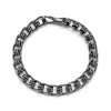 HUXLEY BLACK STERLING SILVER AND BLACK RHODIUM COIL LINK BRACELET