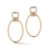 HUXLEY 18K AND DIAMOND COIL LINK EARRINGS