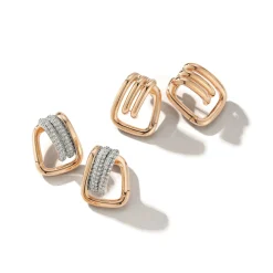 HUXLEY 18K COIL LINK HUGGIES