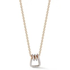 HUXLEY 18K GOLD AND DIAMOND COIL LINK PENDANT