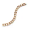 HUXLEY 18K GOLD AND DIAMOND COIL LINK BRACELET