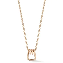 HUXLEY 18K GOLD COIL LINK PENDANT