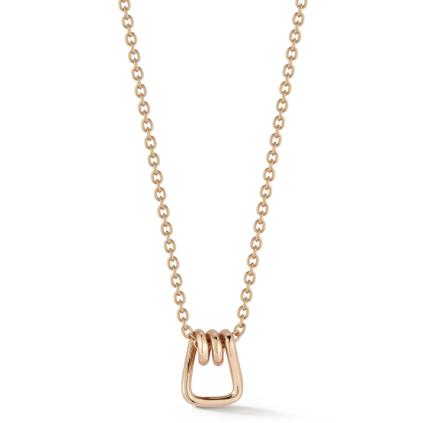 HUXLEY 18K GOLD COIL LINK PENDANT