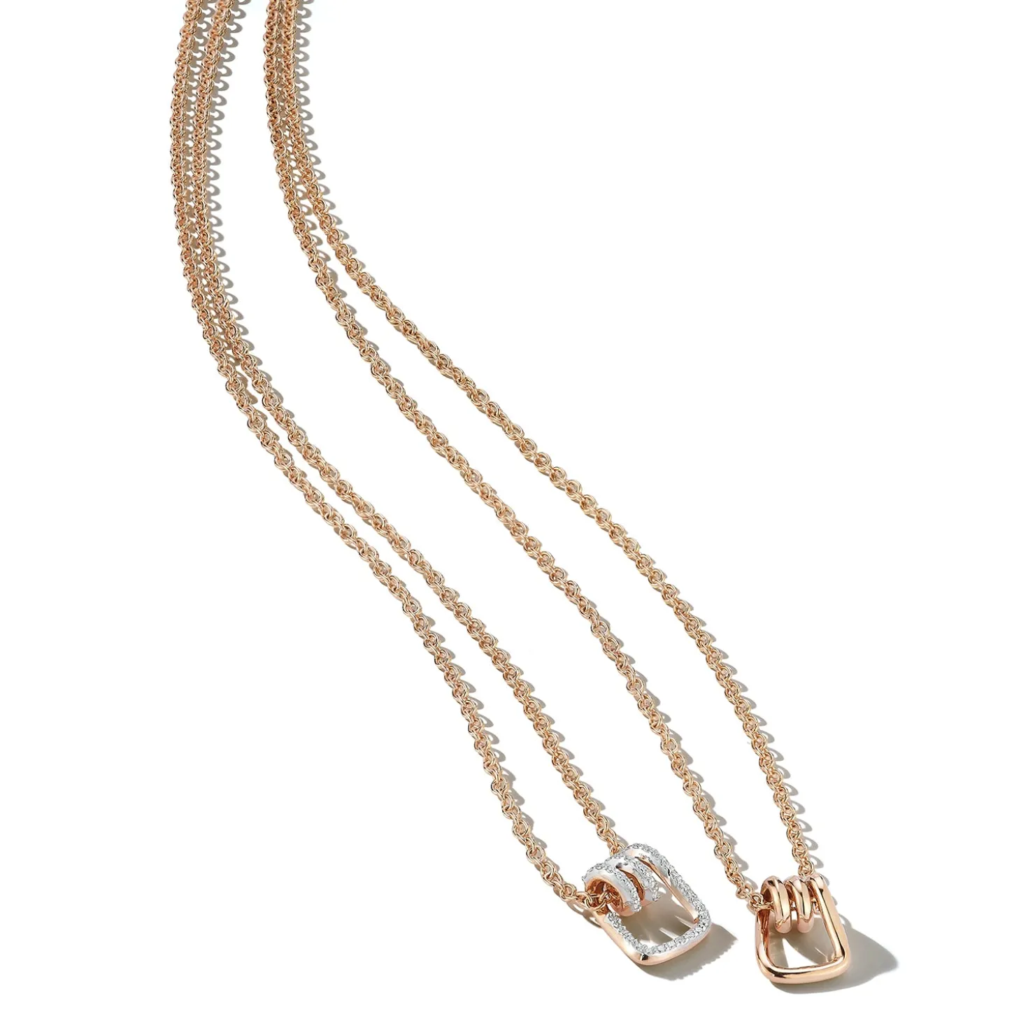 HUXLEY 18K GOLD COIL LINK PENDANT