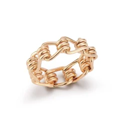 HUXLEY 18K GOLD COIL LINK RING