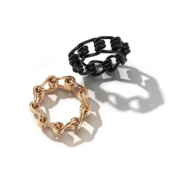 HUXLEY 18K GOLD COIL LINK RING