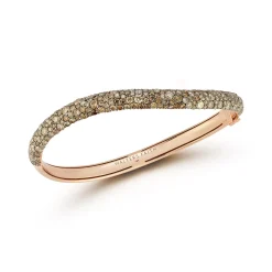 JULIAN 18K GOLD AND CHAMPAGNE DIAMOND WAVE BRACELET