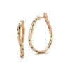 JULIAN 18K GOLD AND GREEN EMERALD CURVED HOOP EARRINGS
