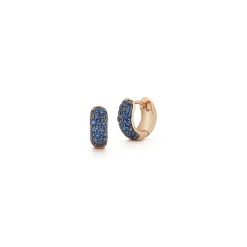 JULIAN 18K GOLD AND SAPPHIRE HUGGIES
