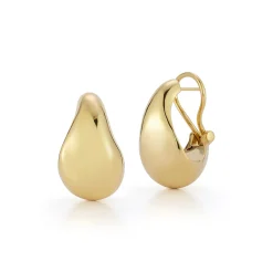 JULIAN 18K GOLD WIDE WAVE HOOP EARRINGS