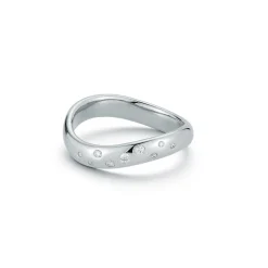 JULIAN PLATINUM AND DIAMOND WAVE RING