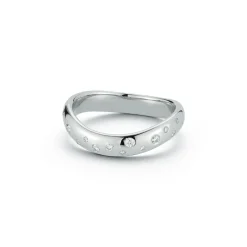JULIAN PLATINUM AND DIAMOND WAVE RING