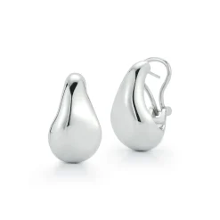 JULIAN STERLING SILVER WIDE WAVE HOOP EARRINGS