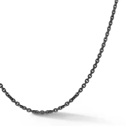 18K BLACK GOLD DIAMOND CUT CABLE CHAIN