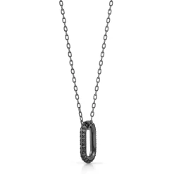 18K BLACK GOLD DIAMOND CUT CABLE CHAIN