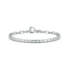 KEYNES 18K WHITE GOLD AND BAGUETTE DIAMOND TENNIS BRACELET