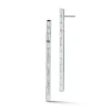 KEYNES 18K WHITE GOLD AND WHITE BAGUETTE DIAMOND DROP EARRINGS