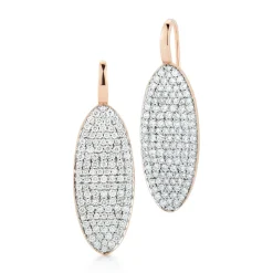 LYTTON 18K DIAMOND OVAL DROP EARRING