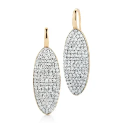 LYTTON 18K DIAMOND OVAL DROP EARRING