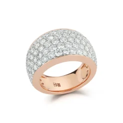 LYTTON 18K GOLD ALL PAVE DIAMOND BOMBE RING