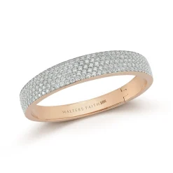 LYTTON 18K GOLD AND ALL PAVE DIAMOND BOMBE BRACELET