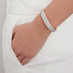 LYTTON 18K GOLD AND ALL PAVE DIAMOND BOMBE BRACELET