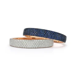 LYTTON 18K GOLD AND ALL PAVE DIAMOND BOMBE BRACELET