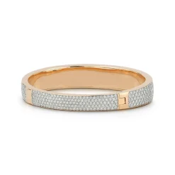 LYTTON 18K GOLD AND ALL PAVE DIAMOND BOMBE BRACELET