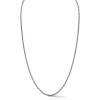 MEN'S STERLING SILVER AND BLACK RHODIUM CHAIN NECKLACE