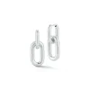 MORELL STERLING SILVER DROP HUGGIE EARRINGS