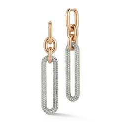 MORRELL 18K GOLD AND DIAMOND DROP EARRINGS