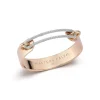 MORRELL 18K GOLD CUFF BRACELET WITH ELONGATED DIAMOND LINK