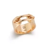 MORRELL 18K GOLD ELONGATED OVAL LINK CUFF RING