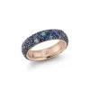 OC X WF 18K GOLD AND BLUE SAPPHIRE BAND RING
