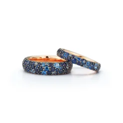 OC X WF 18K GOLD AND BLUE SAPPHIRE BAND RING